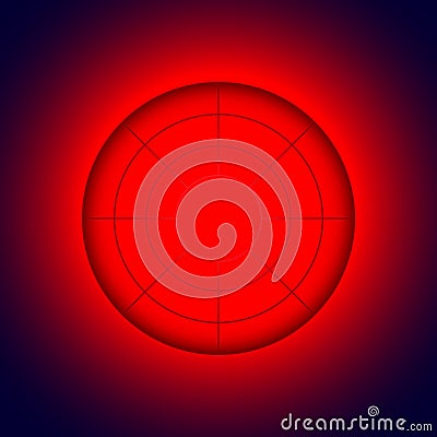 Red alarm light. The red light indicates an alarm. Vector Illustration